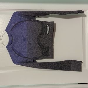 NWT Gymshark Ombre Seamless Long Sleeve Crop Top